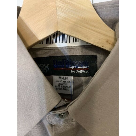 Soft Comfort By Unifirst Gray Orange Safety Work Mechanic Tow‎ Button Shirt Sz M - Picture 4 of 8